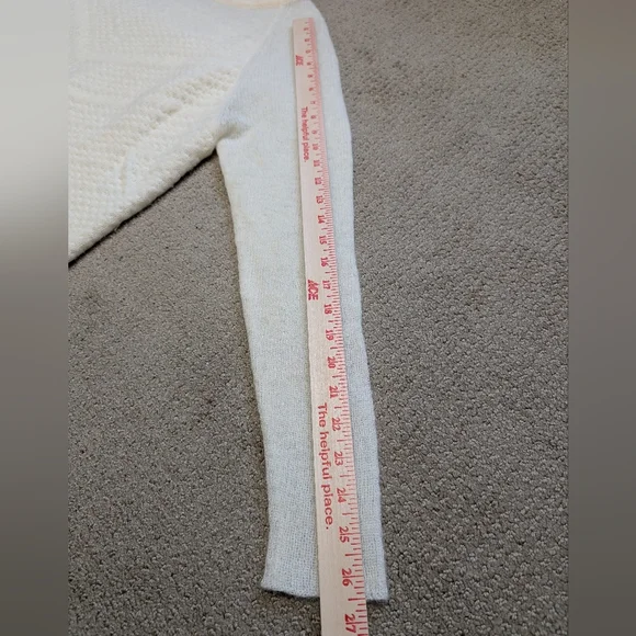 Sundance Womens Large Drifting Snow Ivory Sweater Knit Wool Mohair Classic - Picture 5 of 6